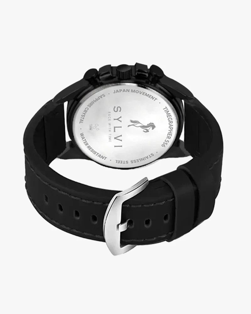 Timegrapher Gold Black Leather
