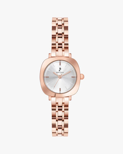 Sylvi Bella White-Rosegold-Rosegold Analog Watch For Women