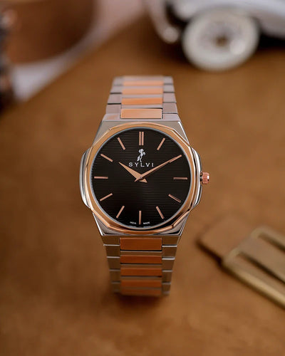Blade Black Rosegold Silver Steel
