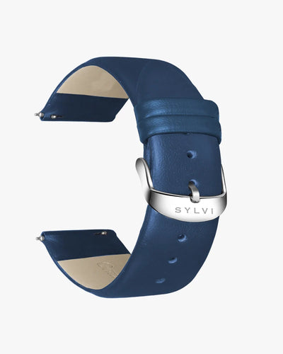 Sylvi 20mm Blue Leather Strap for Wrist Watch