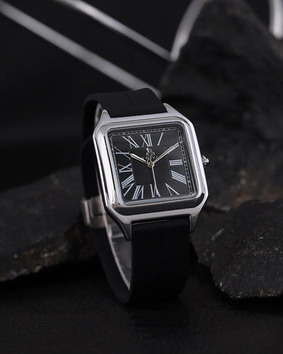 Opus Black Silver Silicone