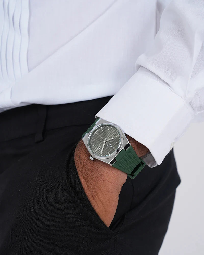 Professional Edge Green Silver Silicone