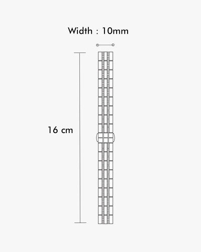 10mm Silver Steel Strap