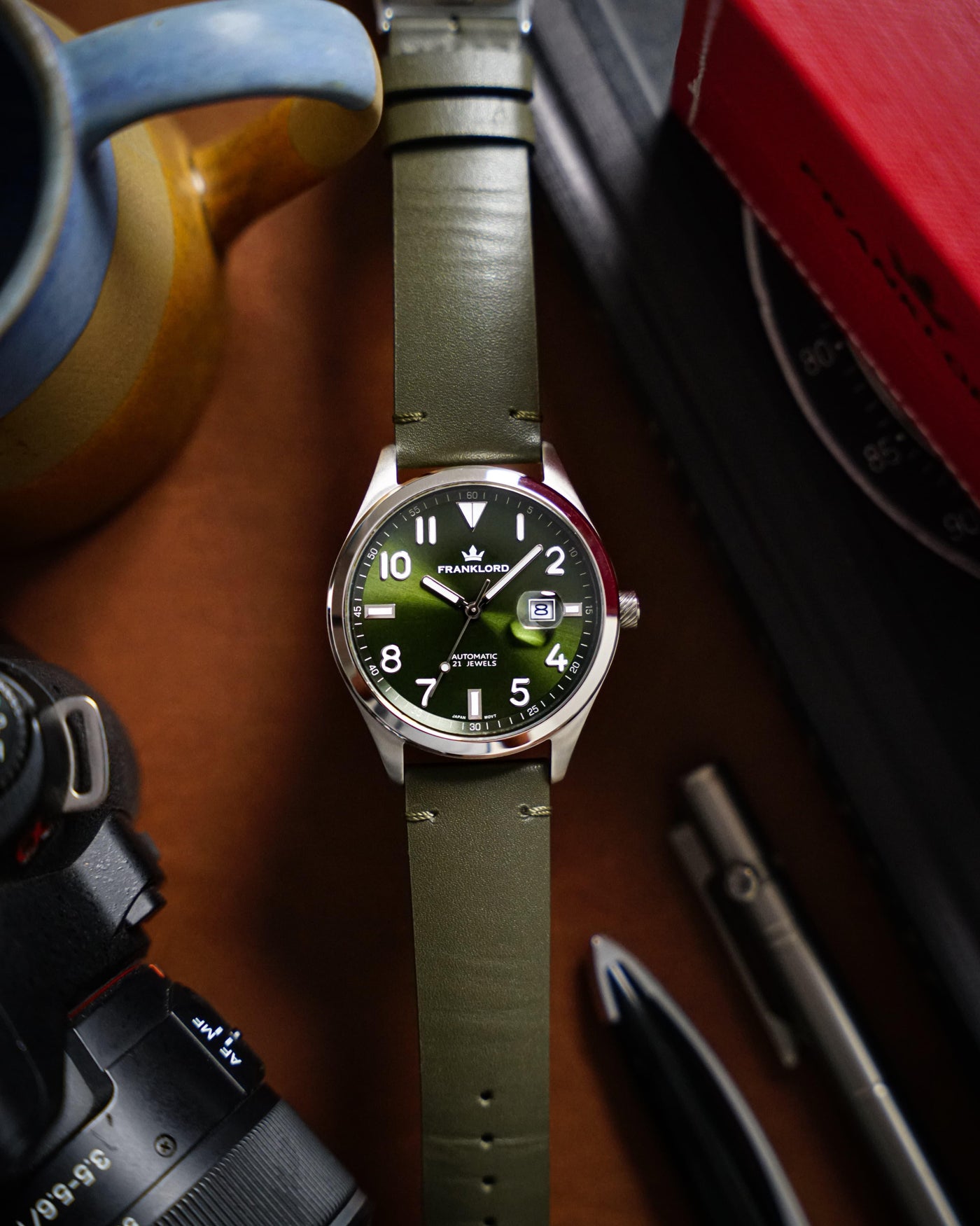 Franklord Regal Sapphire - Emerald Navy Automatic Watch