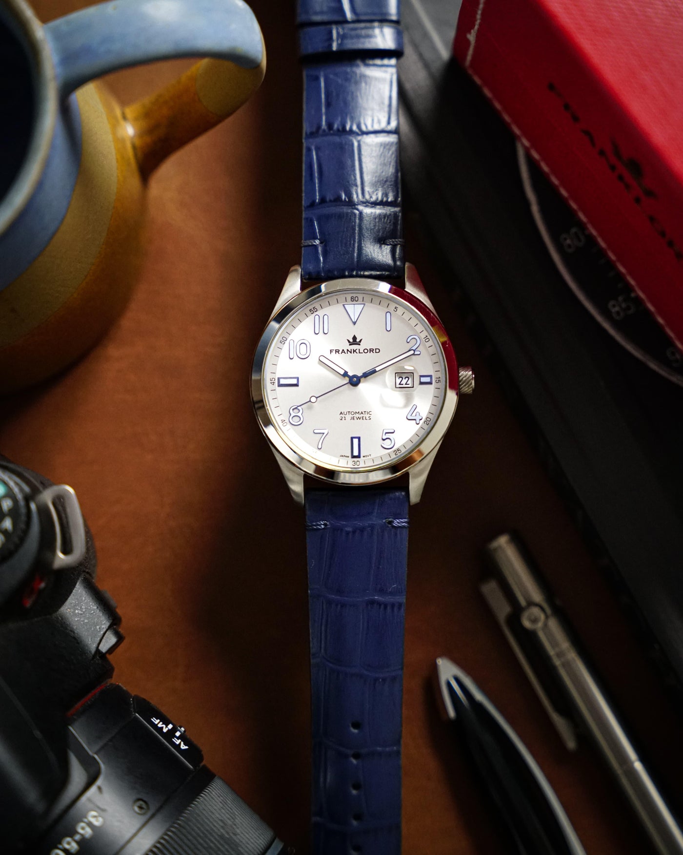 Franklord Regal Sapphire - Lunar Silver Luxury Automatic Watch