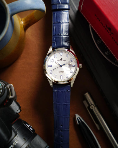 Franklord Regal Sapphire - Lunar Silver Luxury Automatic Watch