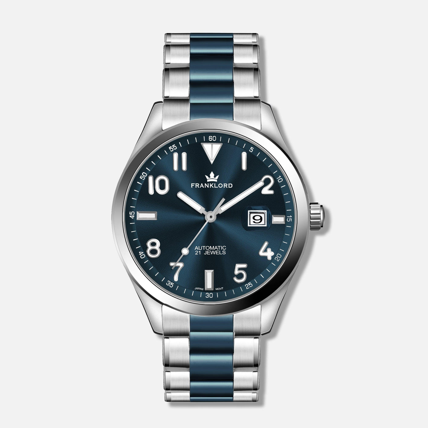 Franklord Regal Sapphire Legacy Steel - Blue Dominion Luxury Automatic Watch