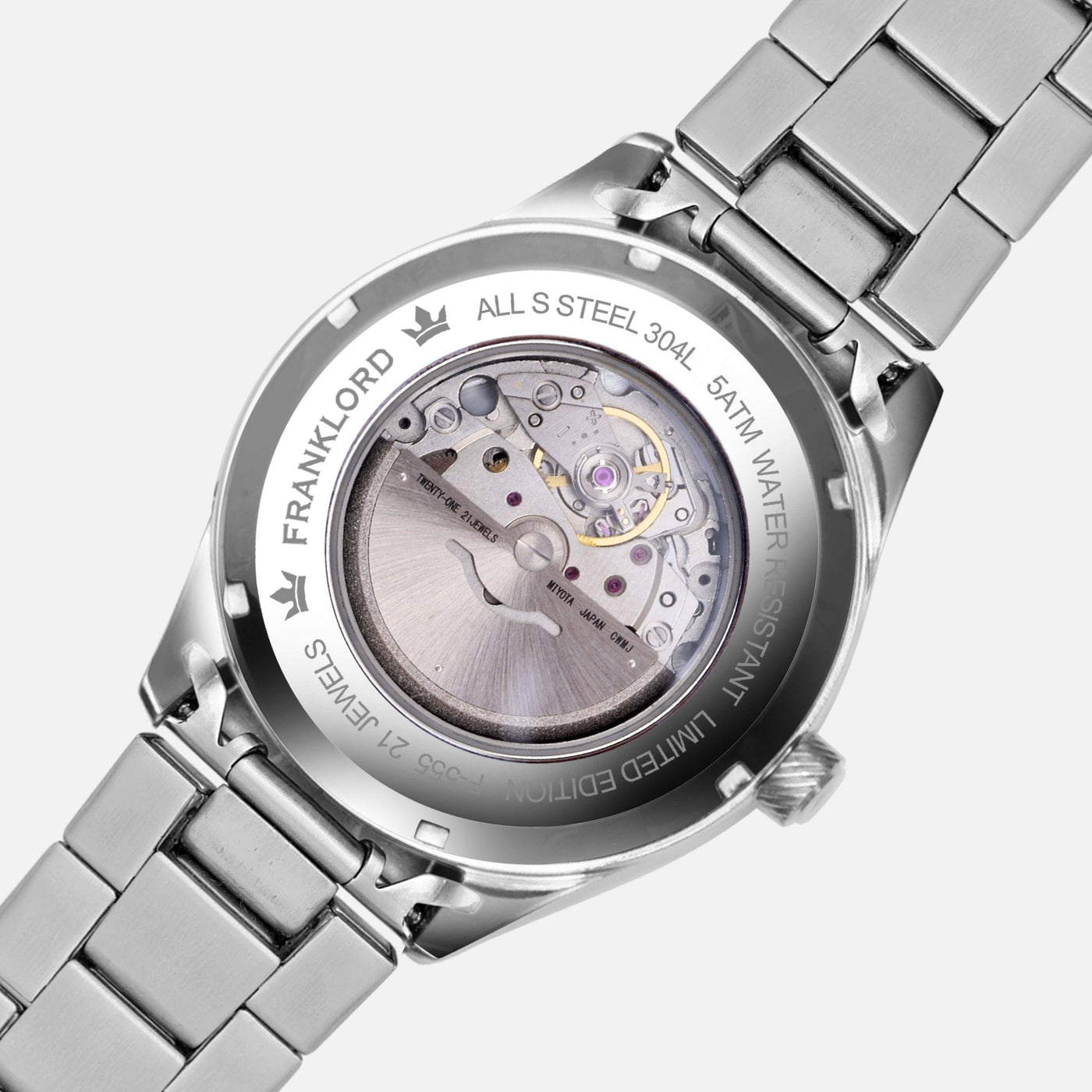 Franklord Regal Sapphire Legacy Steel - Blue Dominion Luxury Automatic Watch