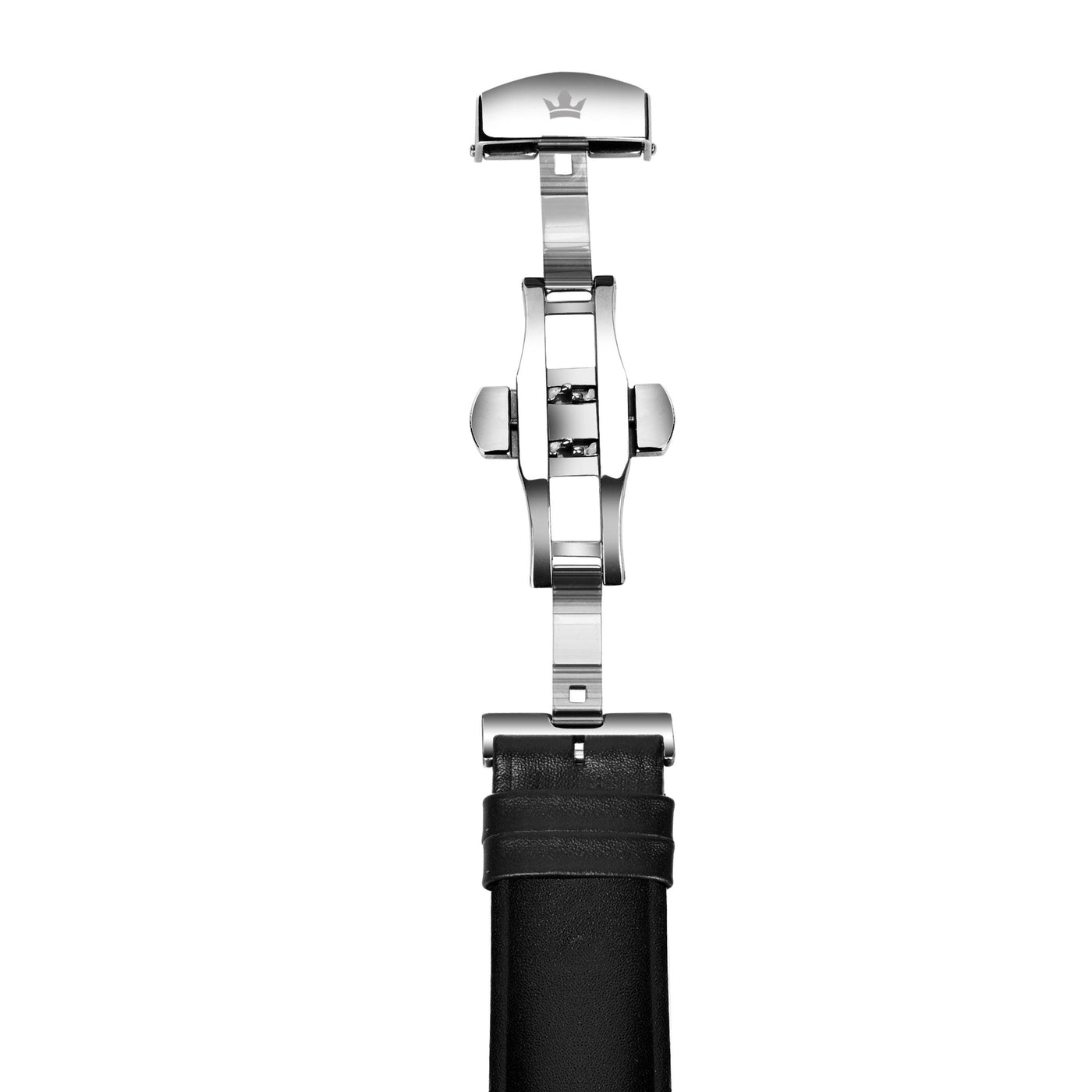 Franklord Genuine Leather Strap - Black Smooth Finish