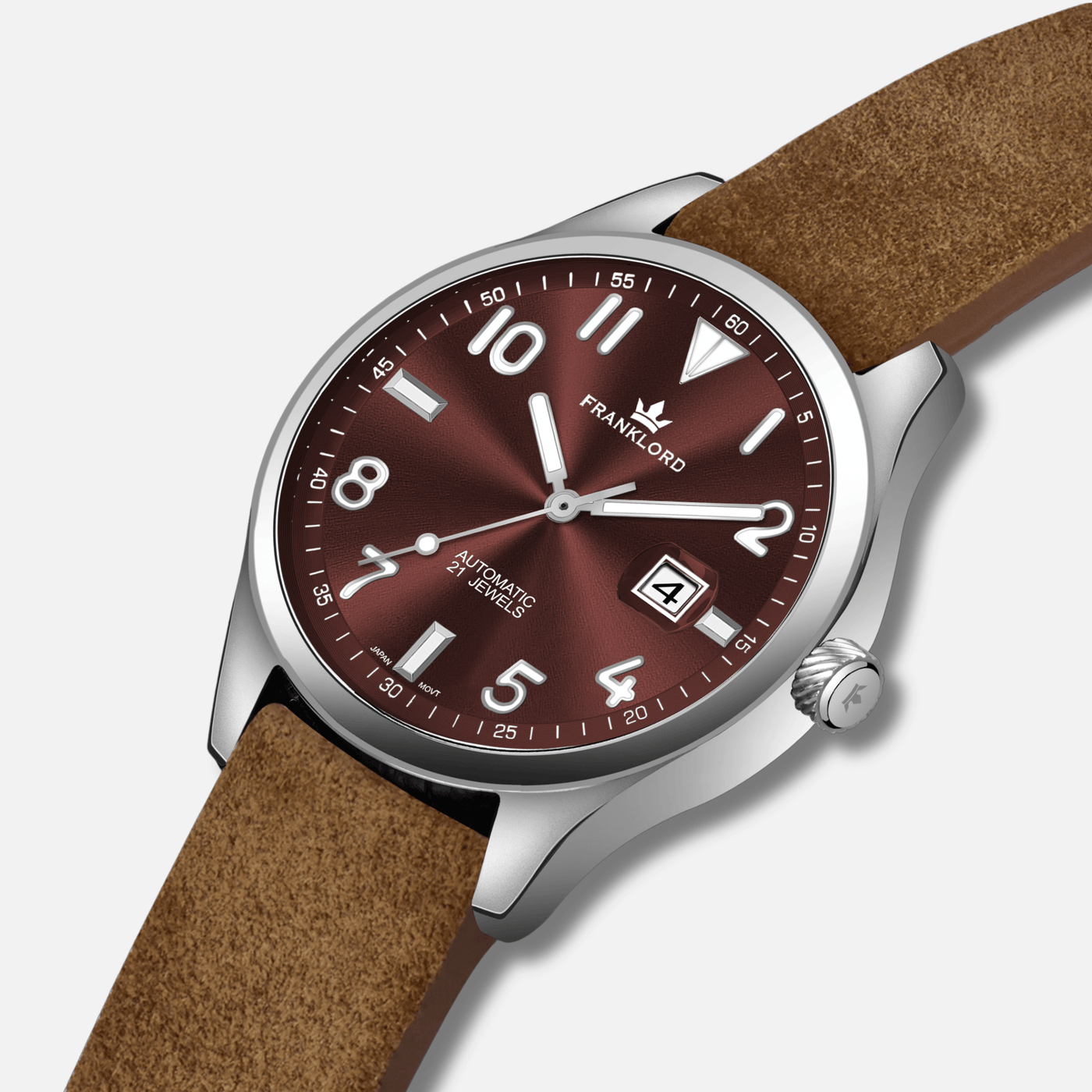 Franklord Regal Sapphire - Crimson Wine Luxury Automatic Watch