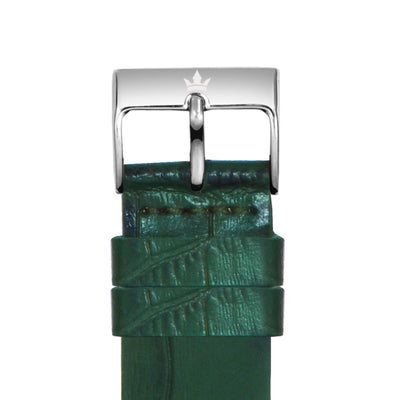 Franklord Dark Green 20mm Genuine Leather Watch Strap – Premium Quick Release Replacement Band